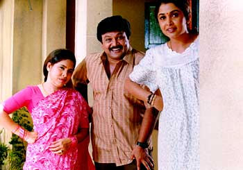 Prabhu and Ramya Krishna (right)