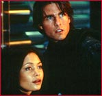 Thandie Newton and Tom Cruise