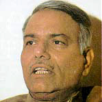 Finance Minister Yashwant Sinha of the BJP