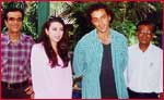 Karisma Kapoor, on the sets of Hum To Mohabbat Karega