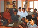 Nima Gyalpo addressing a meeting of the LBA.