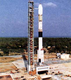 Mobile tower of the polar satellite launch vehicle(PSLV)