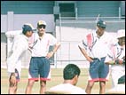 Indian cricket team at the Bombay camp