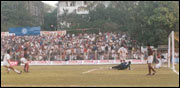 Dulal Biswas (No 20) scores Bagan's second goal