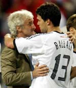 Ballack with coach Rudi Voeller